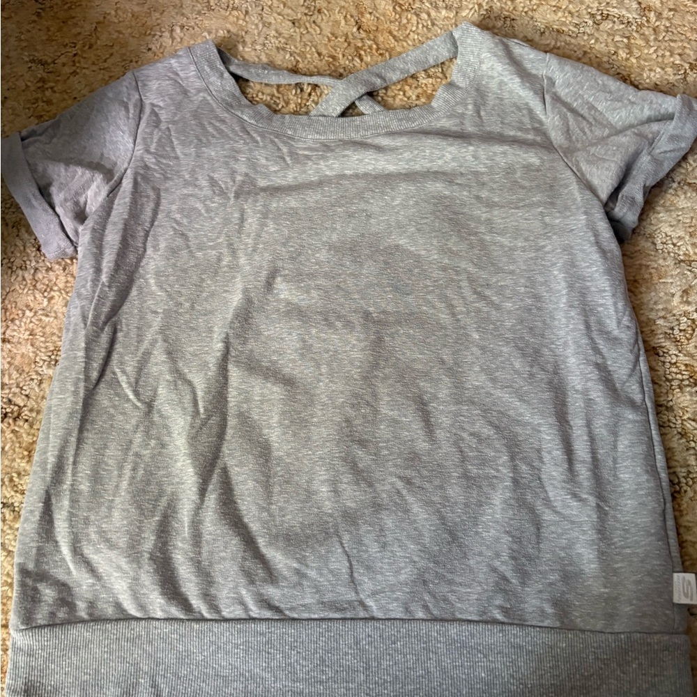 Gray Sweatshirt Top